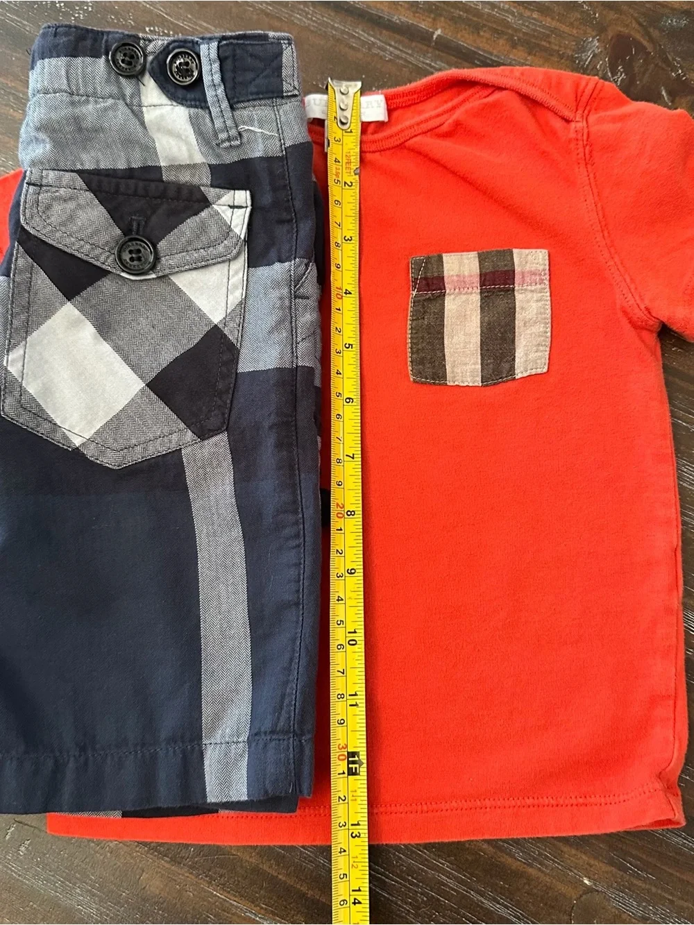 Authentic BURBERRY Boy Nova Check Shorts & Tee Set 18-24M 2Y Toddler